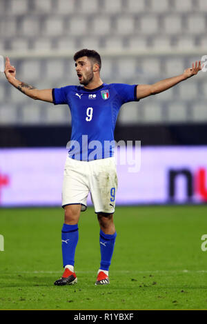 Ferrara, Italia. 15 Novembre, 2018. PATRICK CUTRONE (Italia) calcio amichevole Italia vs Inghilterra u21 Ferrara Italia Novembre 15, 2018 foto di Filippo Rubin Credito: Filippo Rubin/Alamy Live News Foto Stock