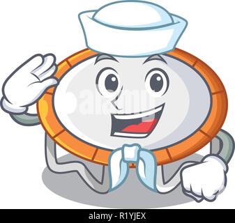 Sailor Trampolino di salto cartoon forma icona realistica Illustrazione Vettoriale