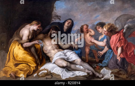 Compianto sul Cristo morto di Sir Anthony van Dyck (1599-1641), olio su tela, 1634-40 Foto Stock