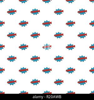 Boom di fumetti kaboom seamless pattern in stile piatto per qualsiasi tipo di design Illustrazione Vettoriale