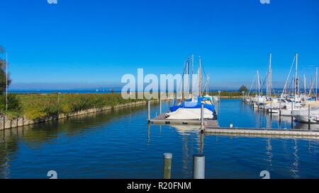 Marina sul Lago di Costanza Foto Stock