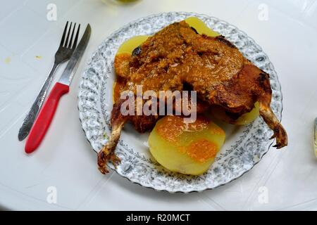 Cuy - Ristorante a Huaraz. Dipartimento di Ancash.PERÙ Foto Stock