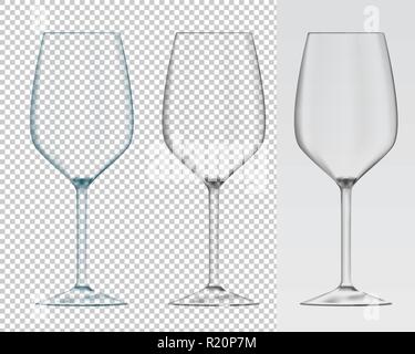 Bicchieri di vino. Trasparente Illustrazione Vettoriale