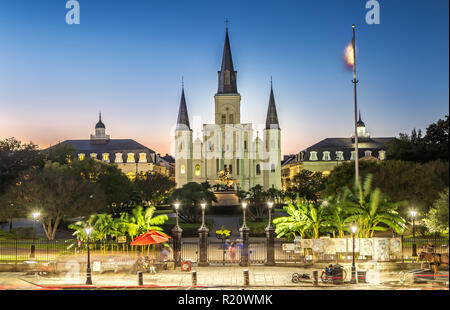 Cattedrale di San Louis a New Orleans, LA Foto Stock