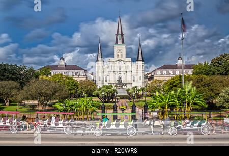 Cattedrale di San Louis a New Orleans, LA Foto Stock