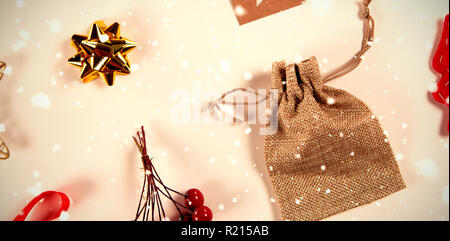 Immagine composita di neve caduta Foto Stock