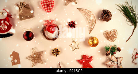 Immagine composita di neve caduta Foto Stock