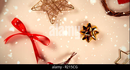 Immagine composita di neve caduta Foto Stock
