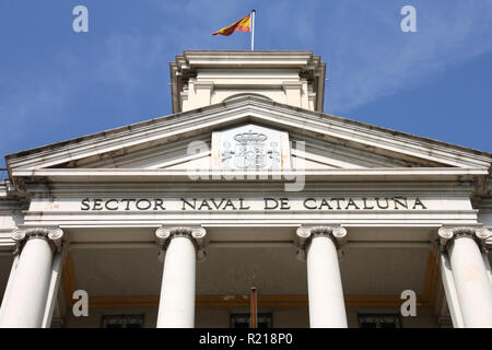 Settore Naval de Catalunya - palazzo del governo a Barcellona, in Catalogna Foto Stock