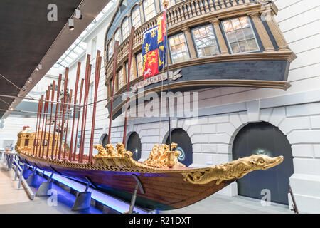 Il principe Fredericks Barge il National Maritime Museum di Greenwich London REGNO UNITO Foto Stock