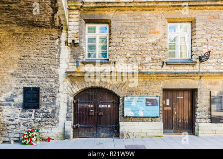 La facciata della Estone museo marittimo e il grande cancello costiere. Tallinn, Harju County, Estonia, paesi baltici, Europa. Foto Stock