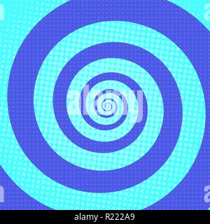 Raggi a spirale arte pop retrò vettore sfondo immagine Illustrazione Vettoriale