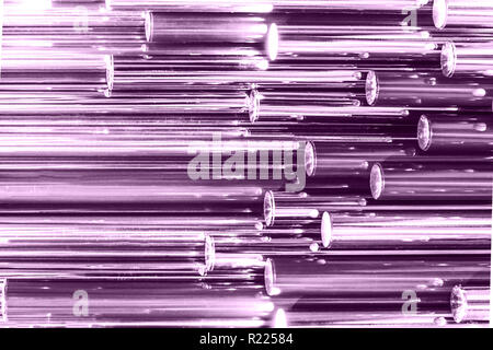 Colorata ultra violet olografica del tubo metallico come texture. Carta da parati iridescente. Superficie metallica, design alla moda. Abstract background. Foto Stock