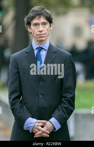 Londra REGNO UNITO. Il 16 novembre 2018. Rory Stewart, ministro di Stato per le carceri, a Westminster è intervistato dai media circa il Brexit Progetto di accordo Credito: amer ghazzal/Alamy Live News Foto Stock