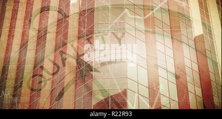 Immagine composita della qualità del testo con grafici Foto Stock