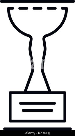 Bowling tazza di icona di stile di contorno Illustrazione Vettoriale