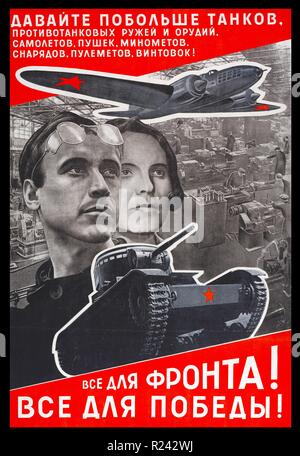 Poster di propaganda per il tempo di guerra in Russia da Lazar Lissitzky Markovich 1890 - 30 dicembre 1941, conosciuta come El Lissitzky artista russo, designer, fotografo, tipografo, polemista e architetto. Foto Stock