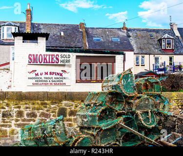 SMOKIES ARBROATH HARBOUR Foto Stock