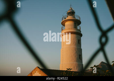 Tramonto al Faro Capgros, Mallorca Foto Stock