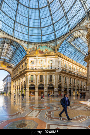 Galleria Vittorio Emanuele II, la Pinacoteca di Brera, Milano, Lombardia, Italia, Europa Foto Stock