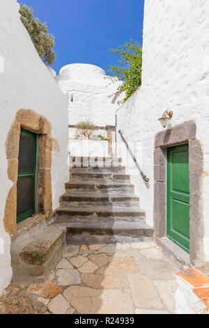 San Giovanni Grotta, Patmos, Dodecaneso, isole greche, Grecia, Europa Foto Stock