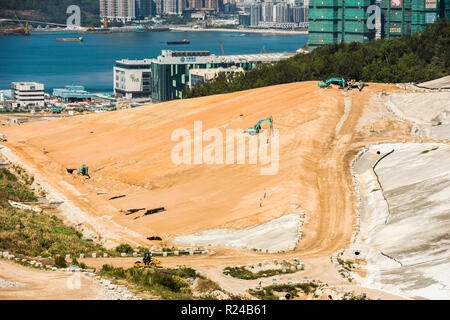 Sito di discarica, Kowloon, Hong Kong, Cina, Asia Foto Stock