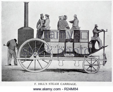 Frank Clarke colline, 1807-1892, carro a vapore, illustrazione dal 1922 Foto Stock