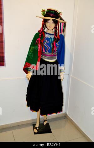 Costumi tipici della regione - centro culturale in HUARAZ. Dipartimento di Ancash.PERÙ Foto Stock