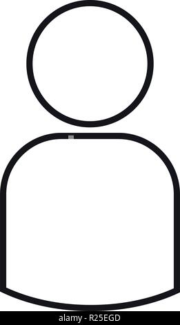 Icona del profilo persone. Semplice illustrazione vettoriale. Isolato su uno sfondo bianco. Illustrazione Vettoriale