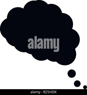 Dream cloud icona nella trendy design piatto Illustrazione Vettoriale