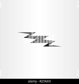 Terremoto crack icona vettore design Illustrazione Vettoriale