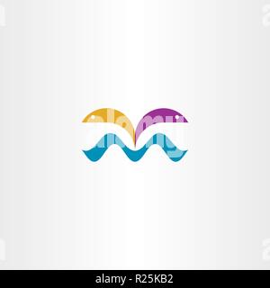 Pesci saltare da un vettore di acqua Illustrazione Vettoriale