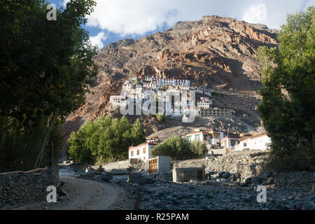 Karsha Gompa e Karsha village, Zanskar, Jammu e Kashmir India Foto Stock