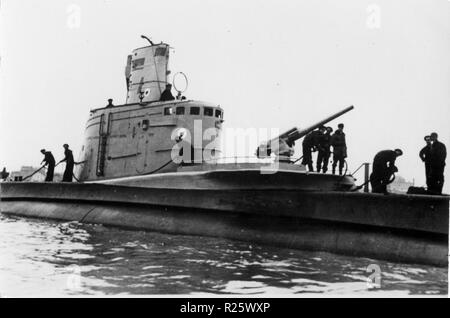 Durante la Seconda Guerra Mondiale sommergibile italiano a Bordeaux - base di betasom a Bordeaux , Francia Foto Stock