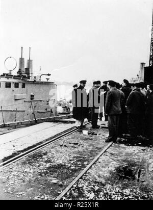 Durante la Seconda Guerra Mondiale sommergibile italiano a Bordeaux - base di betasom a Bordeaux , Francia Foto Stock