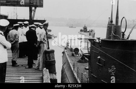 Durante la Seconda Guerra Mondiale sommergibile italiano a Bordeaux - base di betasom a Bordeaux , Francia Foto Stock