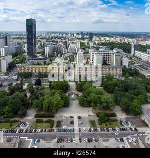 I moderni grattacieli a Varsavia down town, Polonia. Foto Stock