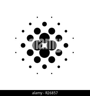 Black Dot vettore mezzitoni. Isolato su sfondo bianco. Illustrazione Vettoriale. Illustrazione Vettoriale
