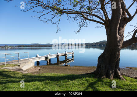 Punto di Bolton Newcastle sul lago Macquarie Foto Stock