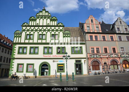 Vista nella storica città di Weimar e Turingia, Germania Foto Stock