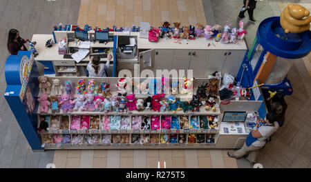 Vista panoramica di 'Build-un-Bear" banco espositore Foto Stock