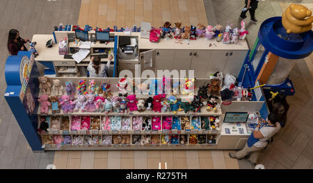 Vista panoramica di 'Build-un-Bear" banco espositore Foto Stock