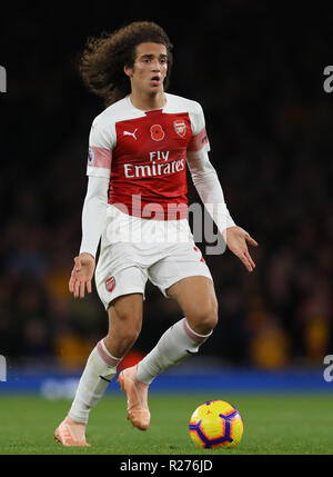 Matteo Guendouzi di Arsenal - Arsenal v Wolverhampton Wanderers, Premier League, Emirates Stadium, Londra (Holloway) - 11 novembre 2018 Foto Stock