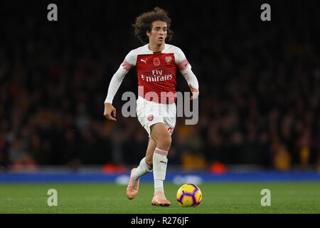 Matteo Guendouzi di Arsenal - Arsenal v Wolverhampton Wanderers, Premier League, Emirates Stadium, Londra (Holloway) - 11 novembre 2018 Foto Stock