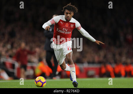 Alex Iwobi di Arsenal - Arsenal v Wolverhampton Wanderers, Premier League, Emirates Stadium, Londra (Holloway) - 11 novembre 2018 Foto Stock