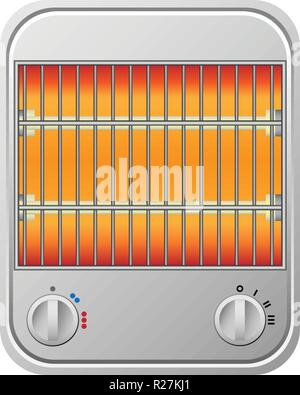 Riscaldatore piccolo mockup. Illustrazione realistica del riscaldatore piccolo mockup del vettore per il web Illustrazione Vettoriale