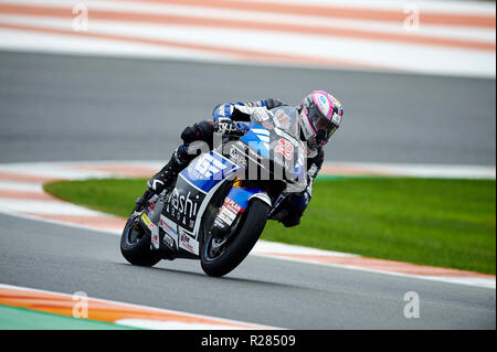 Circuito de Valencia, Valencia, Spagna. 17 Nov, 2018. La MotoGP a Valencia, Qualifica; Jesko Raffin della SAG team in azione durante le libere 3 Credito: Azione Sport Plus/Alamy Live News Foto Stock