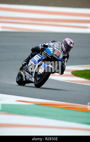 Circuito de Valencia, Valencia, Spagna. 17 Nov, 2018. La MotoGP a Valencia, Qualifica; Jesko Raffin della SAG team in azione durante le libere 3 Credito: Azione Sport Plus/Alamy Live News Foto Stock