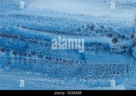 Colore blu dipinti ad acquerello texture di sfondo Foto Stock