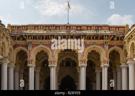 Thirumalai Nayak Mahal, Madurai, Tamil Nadu, India Foto Stock